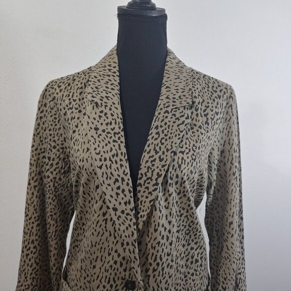 Bobi Los Angeles Women's Leopard Blazer - Picture 2 of 9